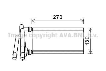 Фото автозапчасти ava lexus радіатор опалення gs 05-, is c 09-, is ii 05- AVA COOLING TO6706