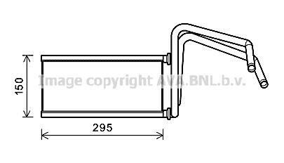 Фото автозапчасти ava toyota радіатор опалення fj cruiser 4.0 4wd 06-, land cruiser prado 3.0, 4.0 02- AVA COOLING TO6714