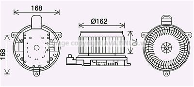 Фото автозапчасти вентилятор отопителя салона Toyota Land Cruiser 200 4.5TD, 4.6i, 4.7i (07-) (T AVA COOLING TO8740