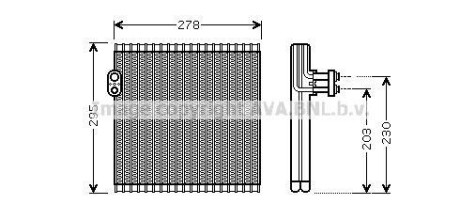 Фото автозапчасти испаритель кондиционера LEXUS ES, RX; TOYOTA CAMRY, PREVIA III, VENZA 2.4-3.5H 10.05- AVA COOLING TO V485