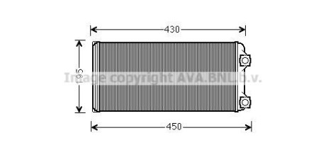 Фото автозапчасти радиатор печки (195x380x42mm) VOLVO FH12, FH16 D12A340-D16G700 08.93- AVA COOLING VL6048