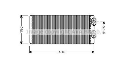 Фото автозапчасти радиатор печки (195х380х39мм) VOLVO FH12, FH16, FM12, FM7 D12A340-D7C290 08.93- AVA COOLING VLA6034