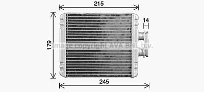 Фото автозапчасти радиатор отопителя салона Skoda Fabia 15>, Rapid 13>, VW Polo 09> Behr ver. AVA COOLING VN6434