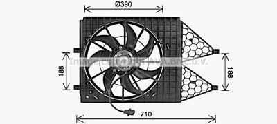 Фото автозапчасти wentylator chlod.seat ibiza iii 02-09 AVA COOLING VN7545