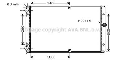 Фото автозапчасти ava vw радіатор охолодження двиг. t4 AVA COOLING VNA2245