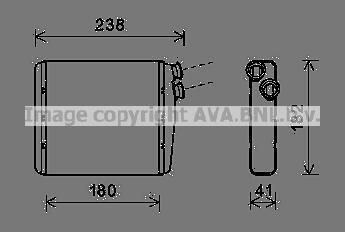 Фото автозапчасти радиатор отопителя салона Volvo S60 (10-), S80 (06-), XC60 (08-),XC70 (07-)/Rang AVA COOLING VOA6163