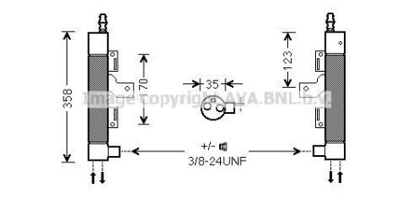 Фото автозапчасти осушитель кондиционера VOLVO XC90 I 2.4D-4.4 10.02-12.14 AVA COOLING VOD153