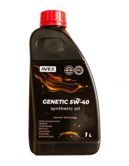 Олива мот. GENETIC 5W40 Synth SN/CF 1л Avex 4104454