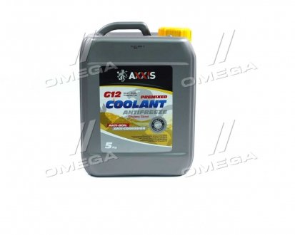 Фото автозапчастини антифриз YELLOW G12 Сoolant <> (жовтий) (Каністра 5кг) AXXIS AX-2008