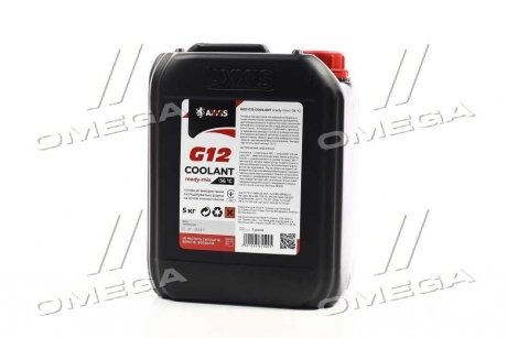 Фото автозапчасти антифриз RED G12+ Сoolant Ready-Mix -36°C &lt;&gt; (красный) (Канистра 5кг) AXXIS AX-P999-G12R RDM5 (фото 1)