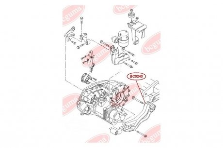 Фото автозапчастини с/блок опори АКПП лів. VW T4 92- BCGUMA BC0240