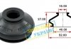 Фото автозапчасти пыльник опоры шарового рулевого наконечника (универсальный) (17х40x26) BELGUM PARTS BG0105 (фото 1)