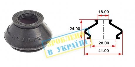 Фото автозапчасти пыльник опоры шарового рулевого наконечника (18x28) BELGUM PARTS BG0129