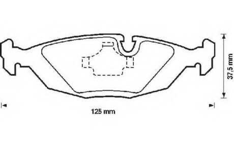 Фото автозапчастини колодки гальмівні задні BMW 3, 5, 6, 7, Z3 FDB296 Bendix 571300B