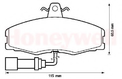 Фото автозапчасти колодки гальмівні передні Ford Sierra 1982-1993 FDB289 Bendix 571308B