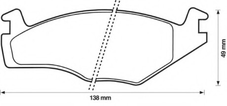 Фото автозапчасти колодки гальмівні передні VW Golf, Jetta, Passat, Polo; Seat Ibiza, Cordoba FDB392 Bendix 571316B (фото 1)