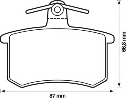 Фото автозапчастини колодки гальмівні задні Audi A4, A6, 100, 80 Avant 1994-- FDB222 Bendix 571350B