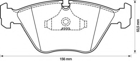 Фото автозапчасти колодки гальмівні передні BMW 3, Z3; Audi quattro; Jaguar XJ, XK, XJS FDB577 Bendix 571355B (фото 1)