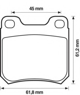 Фото автозапчастини колодки гальмівні задні Opel Omega, Vectra, Senator; SSAB 9-3, 9-5, 900 FDB973 Bendix 571389B