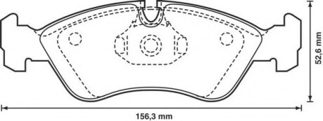 Фото автозапчасти колодки гальмівні передні Opel Vectra, Astra, Omega; Daewoo Lanos, Nexia FDB584 Bendix 571391B