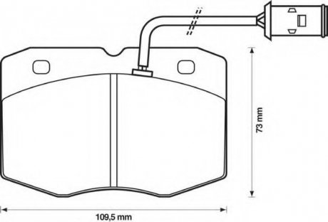 Комплект тормозных колодок, дисковый тормоз Bendix 571416B (фото 1)