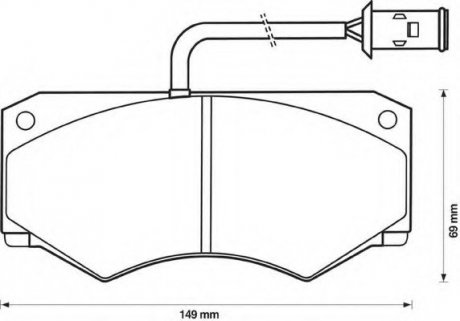 Комплект тормозных колодок, дисковый тормоз Bendix 571419B (фото 1)
