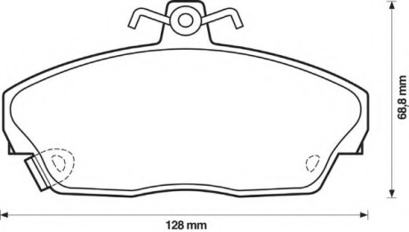 Фото автозапчасти колодки гальмівні передні Honda Civic --2001 FDB613 Bendix 571438B