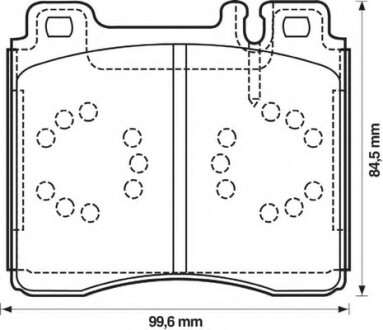 Фото автозапчасти колодки гальмівні передні Mercedes-Benz S-Class W140 FDB800 Bendix 571477B