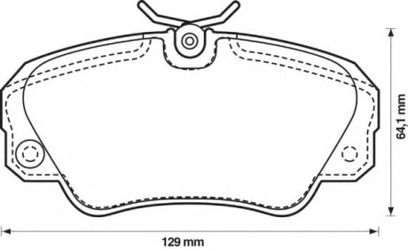 Фото автозапчасти колодки гальмівні передні Opel Omega, Senator FDB686 Bendix 571493B