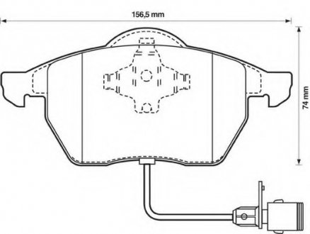 Фото автозапчастини колодки гальмівні передні Audi 100, A4, A6; VW Passat FDB590 Bendix 571512B