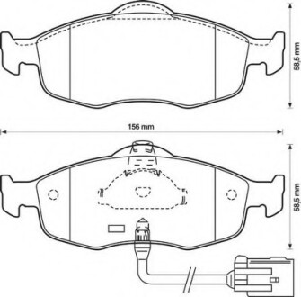 Фото автозапчасти колодки гальмівні передні Ford Cougar, Granada, Mondeo, Scorpio FDB766 Bendix 571522B