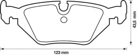 Фото автозапчасти колодки гальмівні задні BMW 3 E36, Z1, Z3, Z4 FDB850 Bendix 571527B