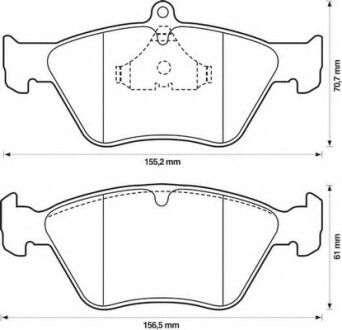 Фото автозапчастини колодки гальмівні передні Opel Vectra, Omega, Calibra FDB901 Bendix 571530B