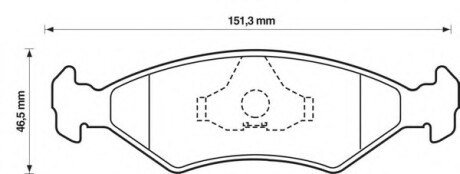 Фото автозапчасти колодки гальмівні передні Ford Sierra, Fiesta, Escort; Mazda 121 FDB206 FDB212 Bendix 571536B