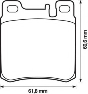 Фото автозапчастини колодки гальмівні задні Mercedes-Benz C-Class, E-Class, S-Class; Chrysler Crossfire FDB799 Bendix 571722B