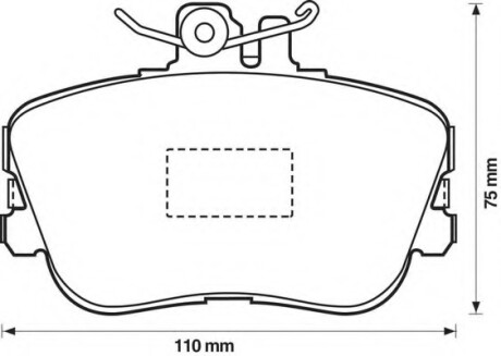 Фото автозапчасти колодки гальмівні передні Mercedes-Benz W202 W124 W126 --2000 FDB854 Bendix 571828B