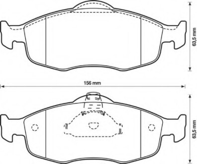 Фото автозапчасти колодки гальмівні передні Ford Granada, Mondeo, Scorpio FDB884 Bendix 571832B