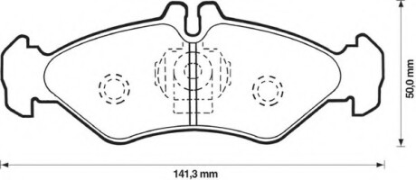 Фото автозапчасти колодки гальмівні задні Mercedes-Benz Sprinter; VW LT FVR1039 Bendix 571846B