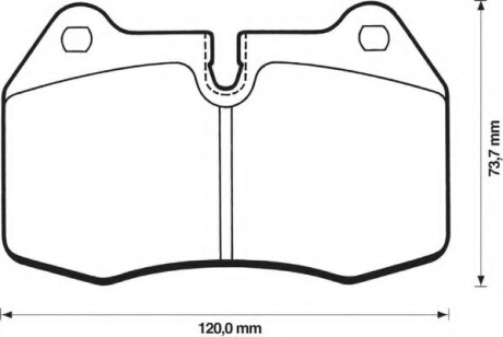 Фото автозапчасти колодки гальмівні передні BMW 7 E38, 5 E34, E39 1991-- FDB998 Bendix 571852B