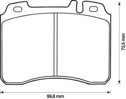 Фото автозапчастини колодки гальмівні передні Mercedes-Benz 190 W201, CLK-Class, E-Class, C-Class, SLK FDB646 Bendix 571879B