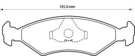 Фото автозапчасти колодки гальмівні передні Ford Fiesta, Courier, Puma; Mazda 121 FDB1081 Bendix 571914B