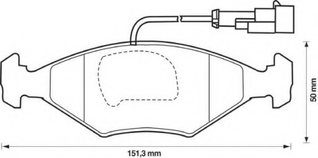 Фото автозапчастини колодки гальмівні передні VW Golf, Caddy, Polo, Jetta; Skoda Octavia; Seat Toledo FDB1635 Bendix 571917B