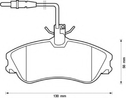 Фото автозапчастини колодки гальмівні передні Citroen Berlingo, Xsara; Peugeot 306, Partner FDB1112 Bendix 571919B