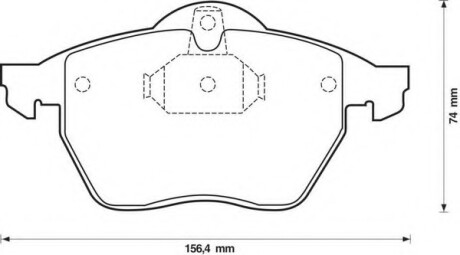 Фото автозапчасти колодки гальмівні передні Opel Astra, Vectra, Calibra; Saab 9-3, 9-5, 900 1993-1998 FDB1068 Bendix 571920B