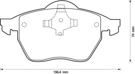 Фото автозапчасти колодки гальмівні передні Audi A3, A4, TT; Seat Leon FDB1167 Bendix 571921B