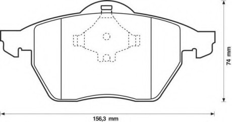 Фото автозапчасти колодки гальмівні передні Audi A3; Seat Toledo; Skoda Octavia; VW Golf, Passat FDB969 Bendix 571935B