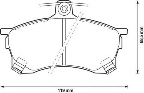 Фото автозапчасти колодки гальмівні передні Mitsubishi Carisma FDB1092 Bendix 571942B