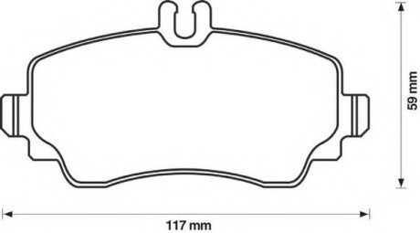 Фото автозапчасти колодки гальмівні передні Mercedes-Benz A-Class FDB1357 Bendix 571944B