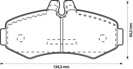 Фото автозапчасти колодки гальмівні передні Mercedes-Benz Sprinter, Vito, V-Class FVR1304 Bendix 571946B