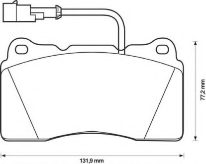 Фото автозапчасти колодки гальмівні передні Mitsubishi Lancer; Alfa Romeo 159; Volvo S60; Lancia Kappa FDB1334 Bendix 571952B